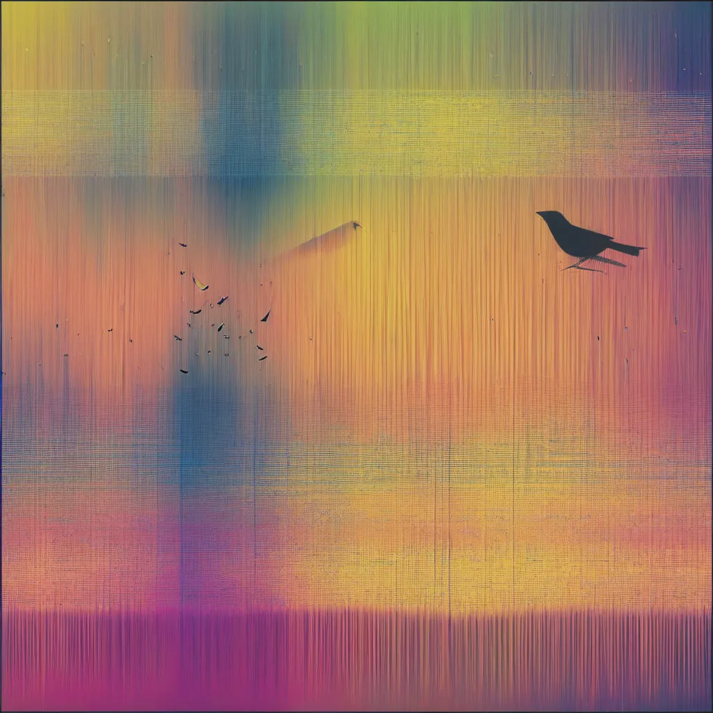 A split image showcasing a spectrogram of a bird song and a bird call.