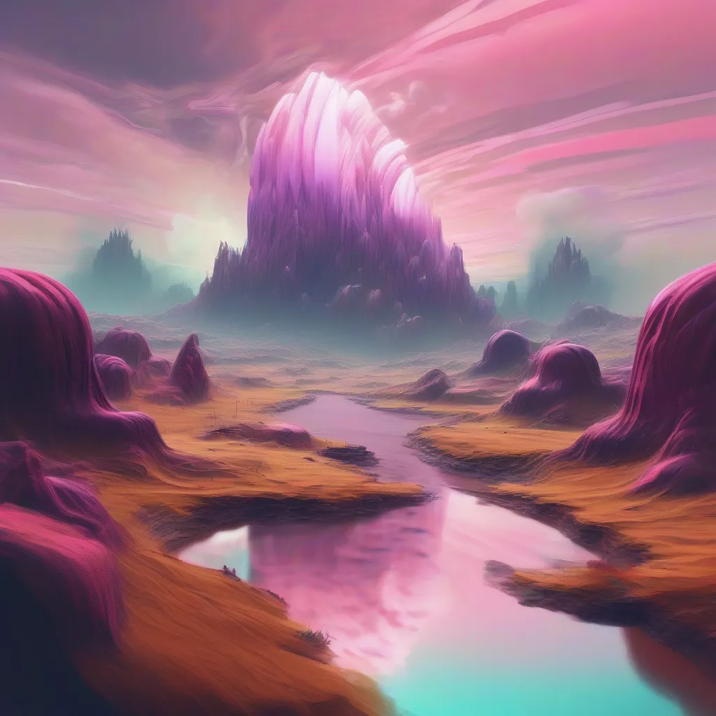 A digital painting generated by AI, showcasing a surreal landscape.