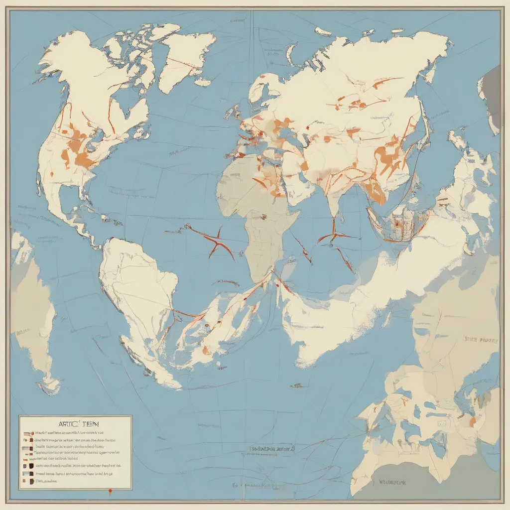 A world map highlighting the migration routes of the Arctic Tern.