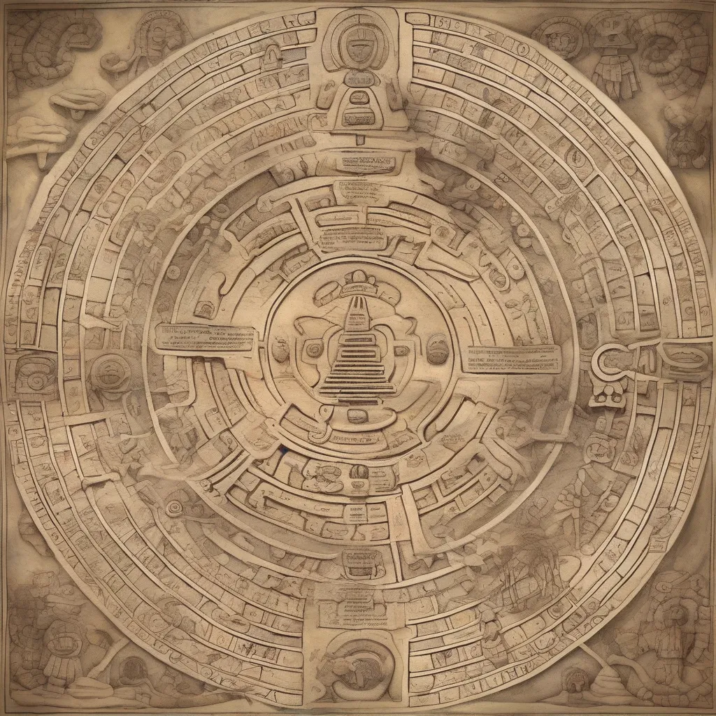 A diagram of the Mayan World Tree, connecting the heavens, Earth, and underworld.