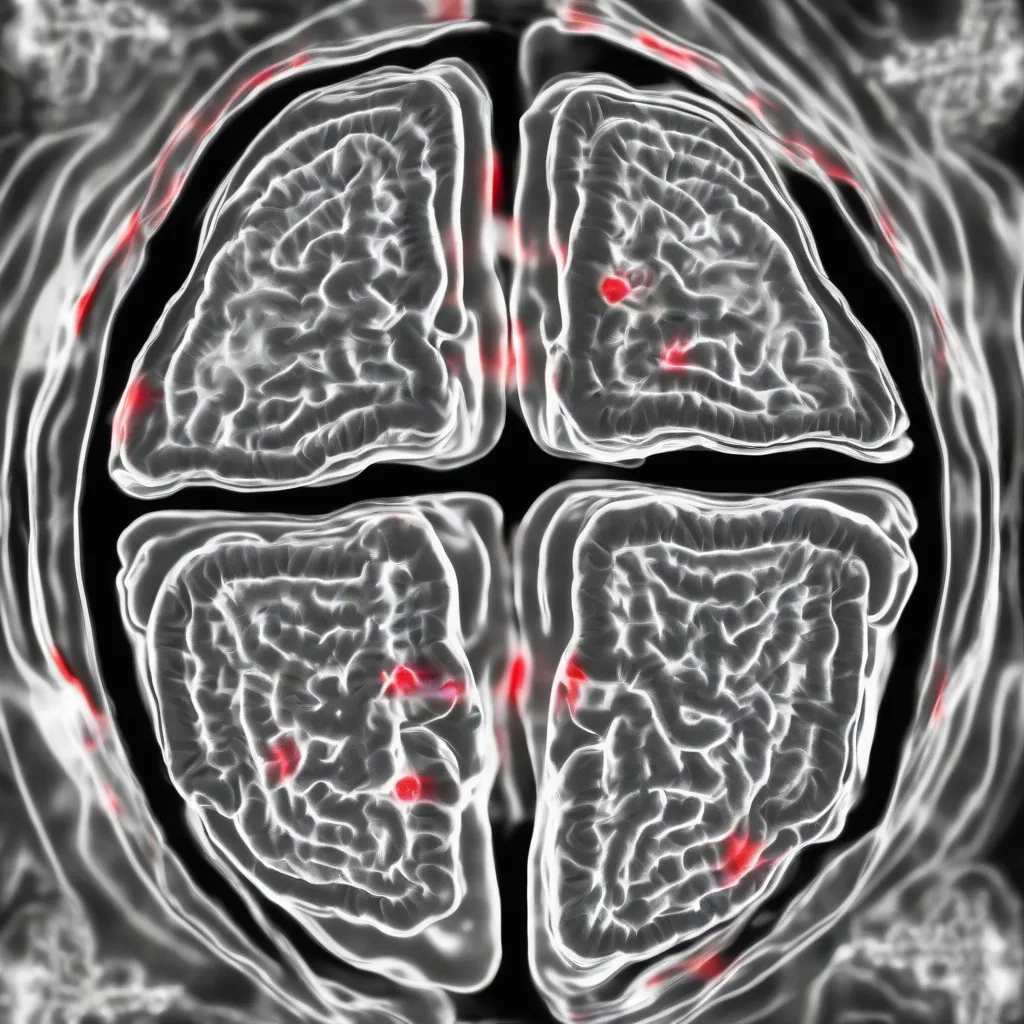 A brain scan highlighting activity during REM sleep