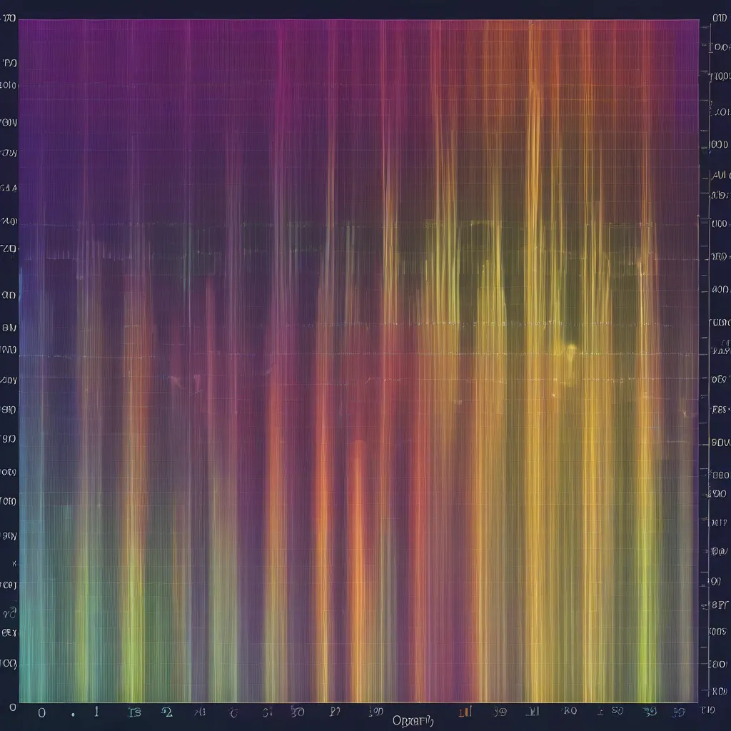 A spectrogram image showing the different frequencies of whale song.