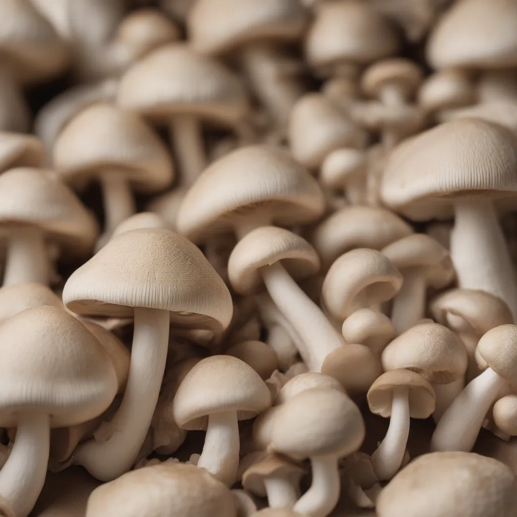 A close-up shot of mushroom packaging protecting a fragile item, showcasing its natural texture and protective qualities.