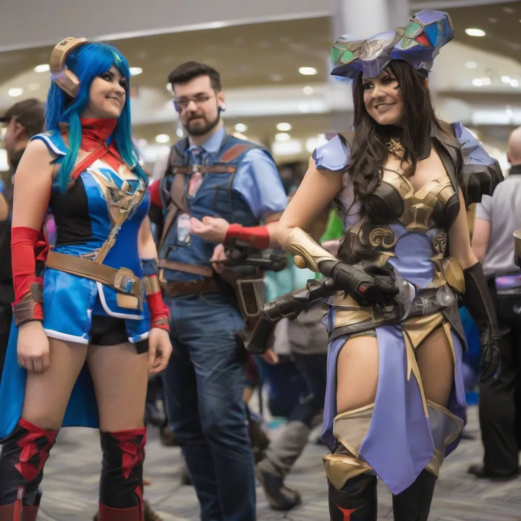Cosplayers at a gaming convention