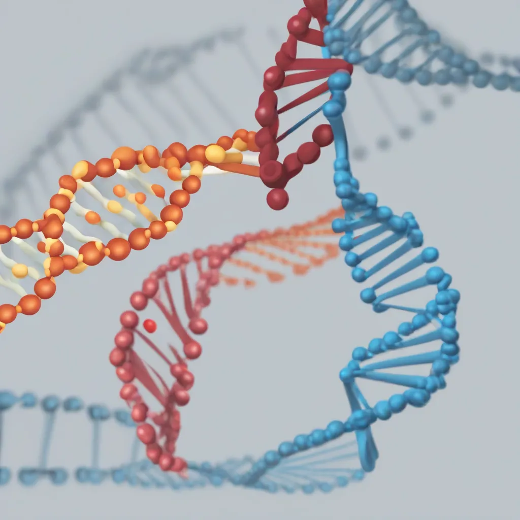 A graphic showing CRISPR-Cas9 editing a strand of DNA.