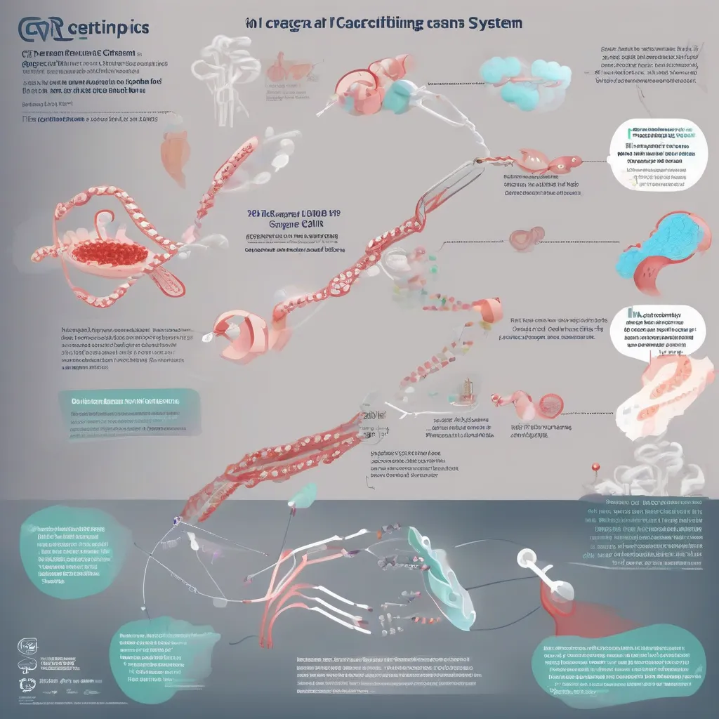 An infographic illustrating the CRISPR-Cas9 gene editing system.