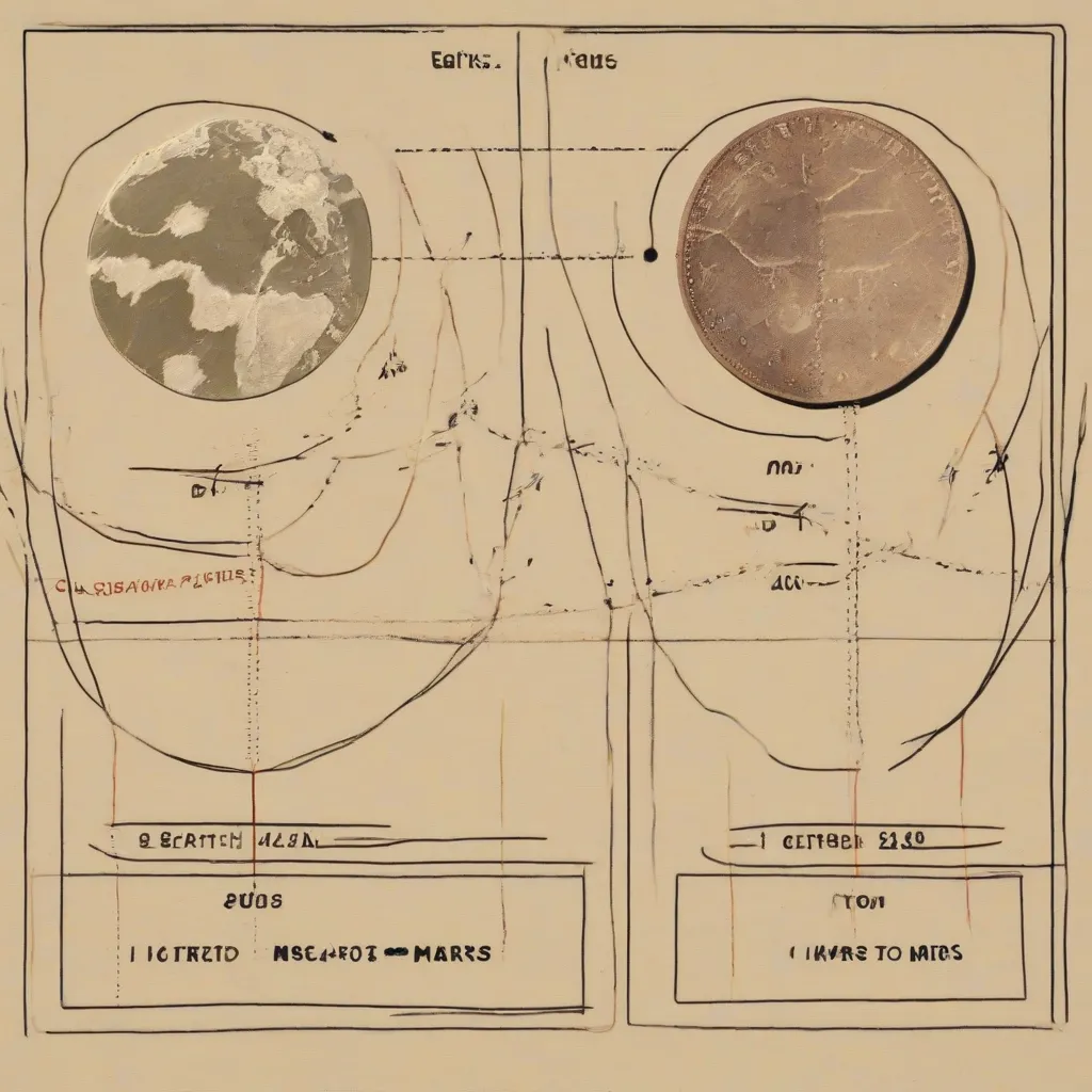 Two coins in separate boxes, one labeled \