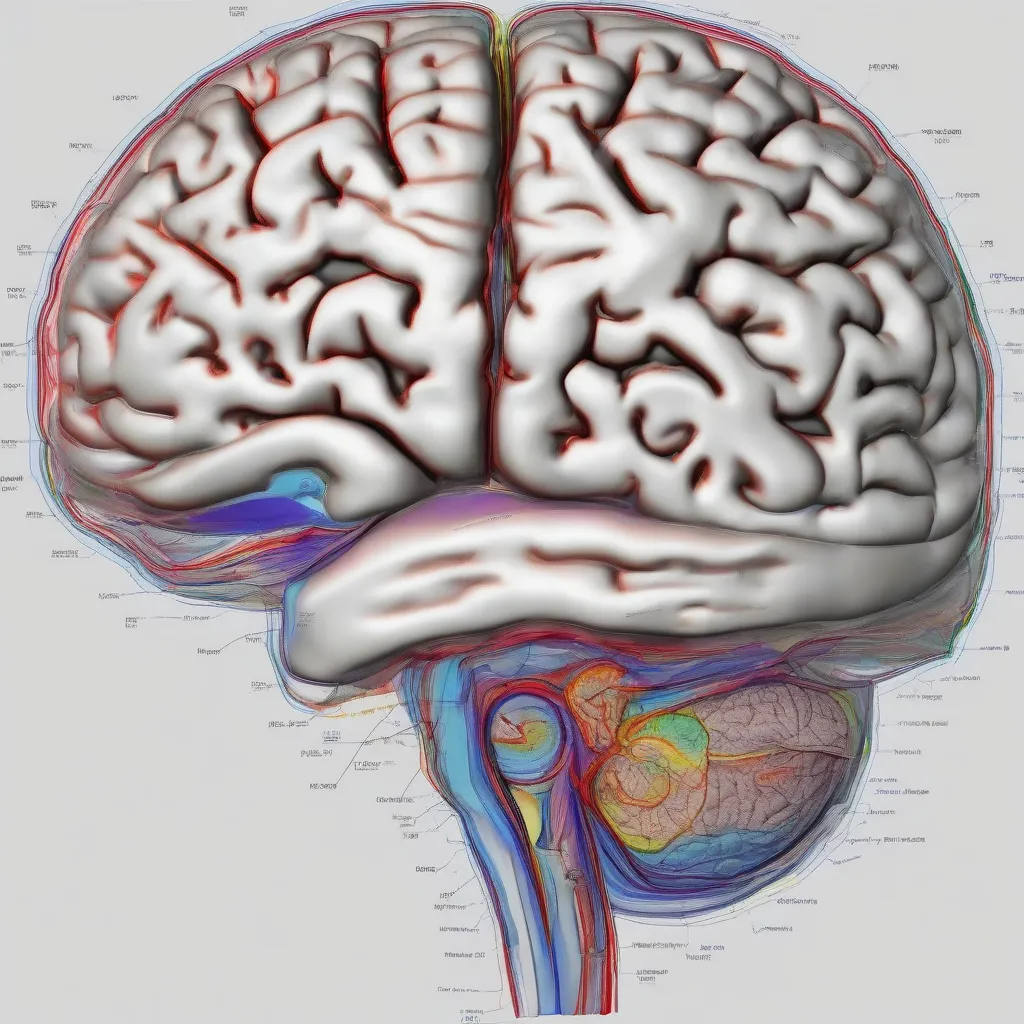 A brain scan highlighting areas associated with intuition