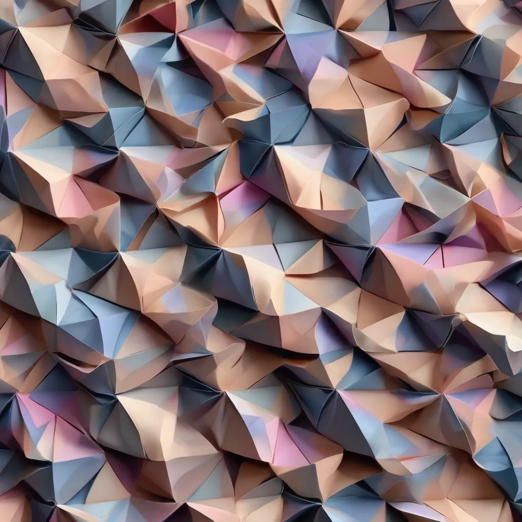 A mathematically complex origami fold pattern.