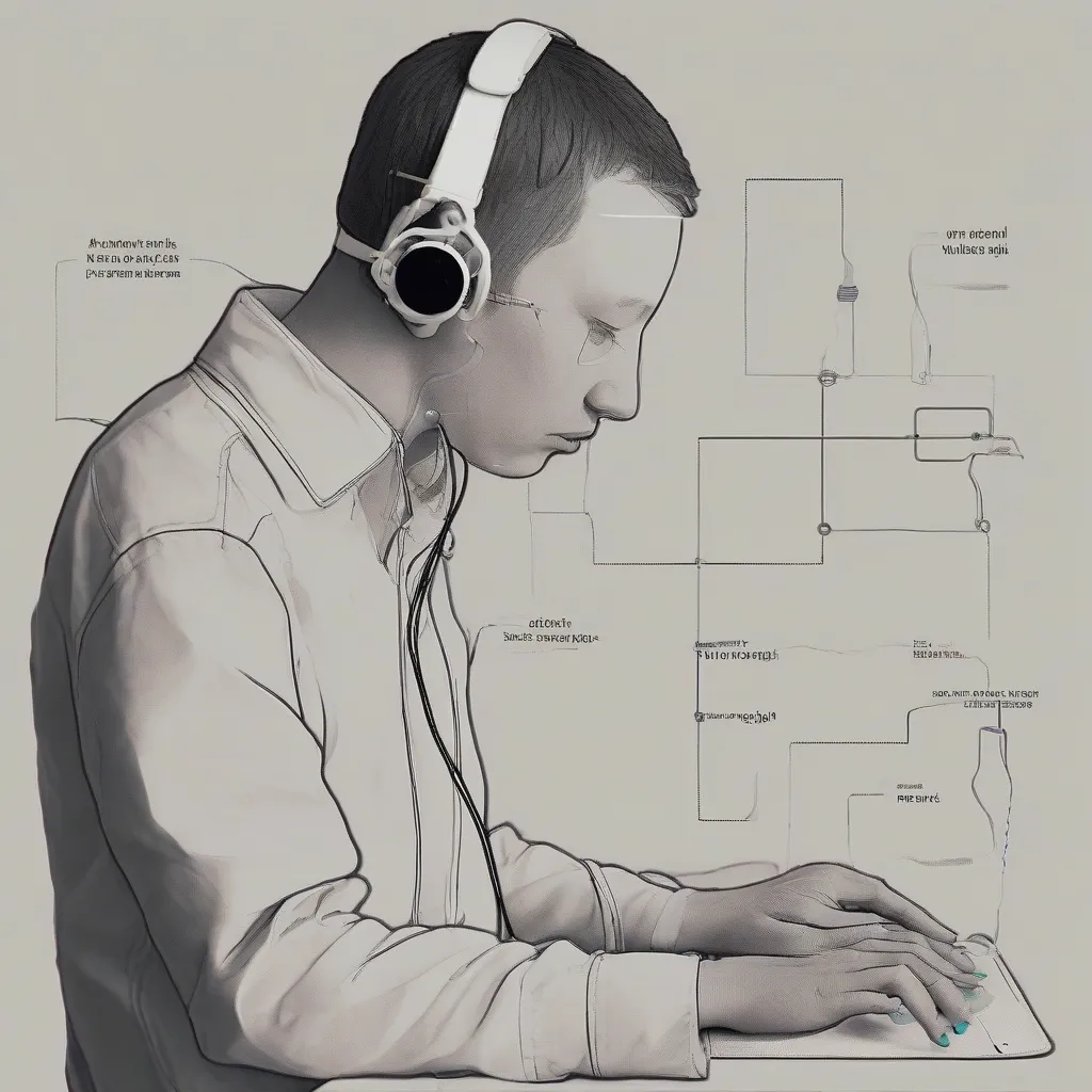 A person wearing a device that allows them to \