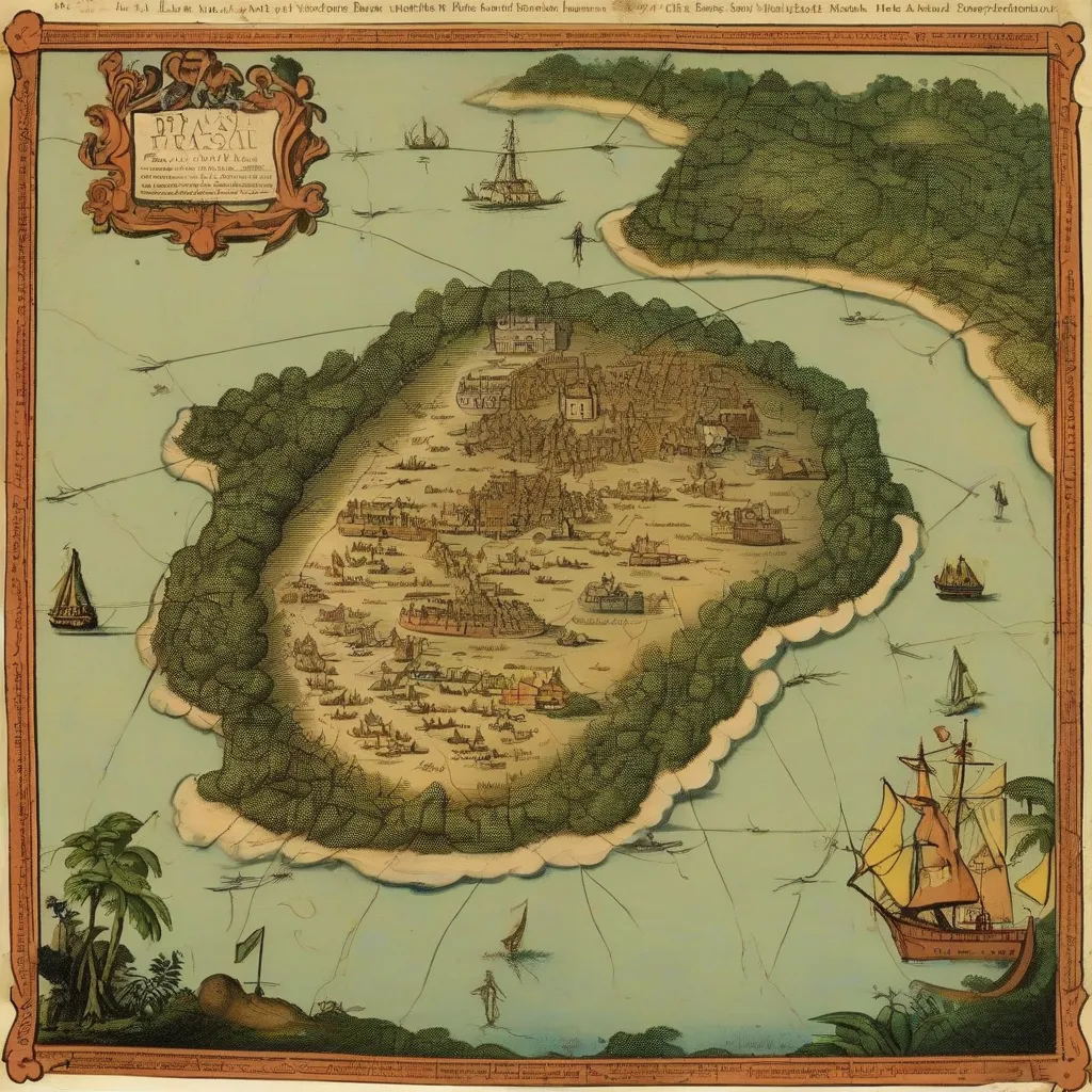 A depiction of the mythical island of Brasil, as it appeared on a historical map.