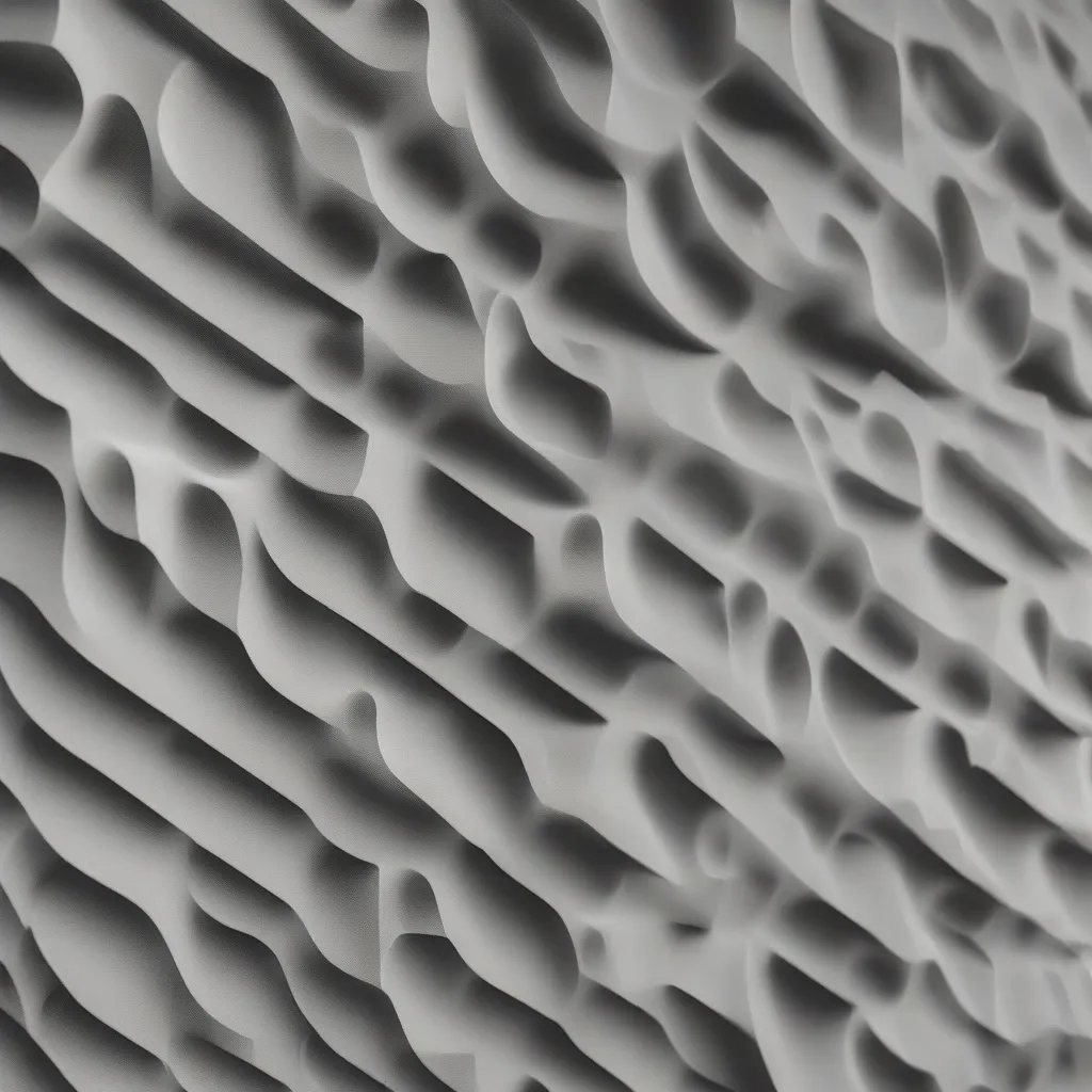 A close-up of acoustic foam panels on a wall.