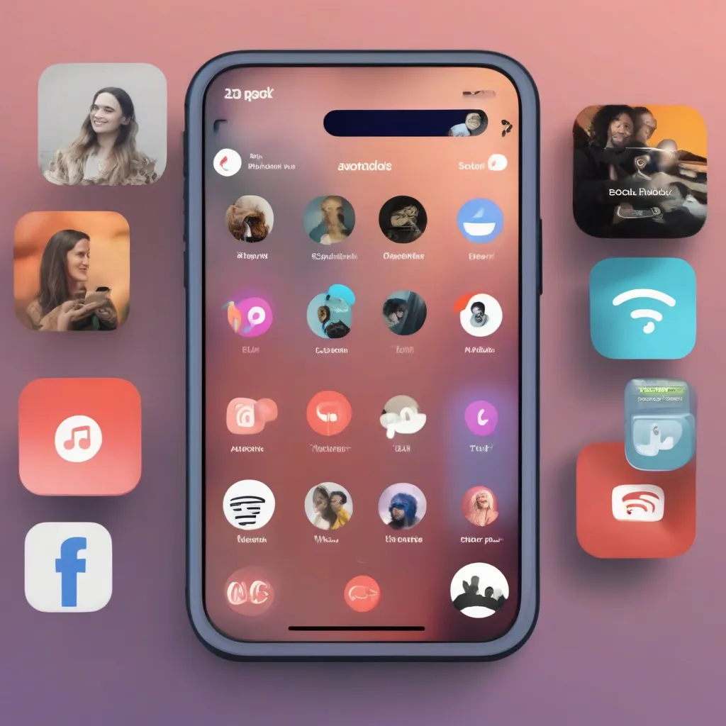 A screenshot of different social audio platforms on a phone screen.