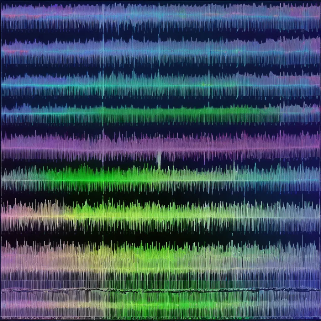 A spectrogram showing a humpback whale song pattern