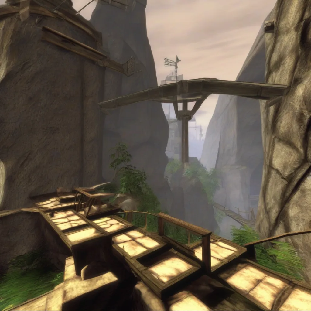 A screenshot from the original Myst game