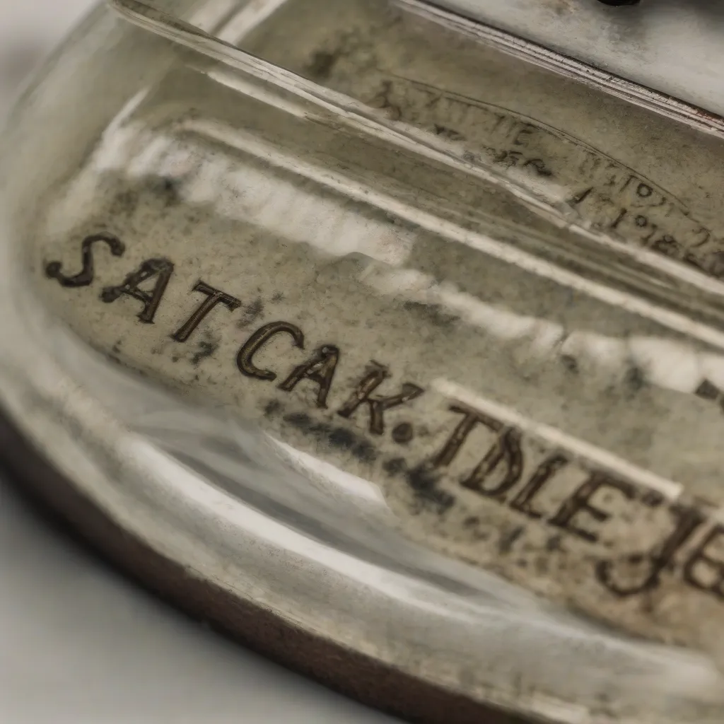 A close up of a vintage saccharin tablet dispenser